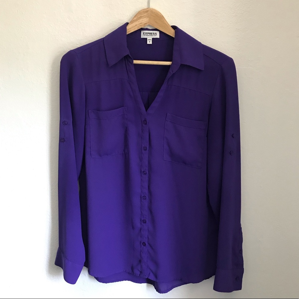Express Portofino Blouse in Purple - Medium